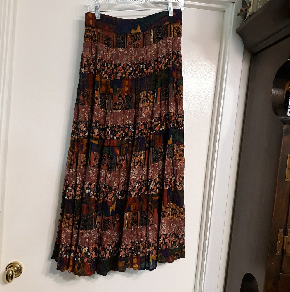 COLORFUL PEASANT HIPPIE BOHO  SKIRT
